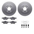 Dynamic Friction Co 4512-99180, Geospec Rotors with 5000 Advanced Brake Pads includes Hardware, Silver 4512-99180